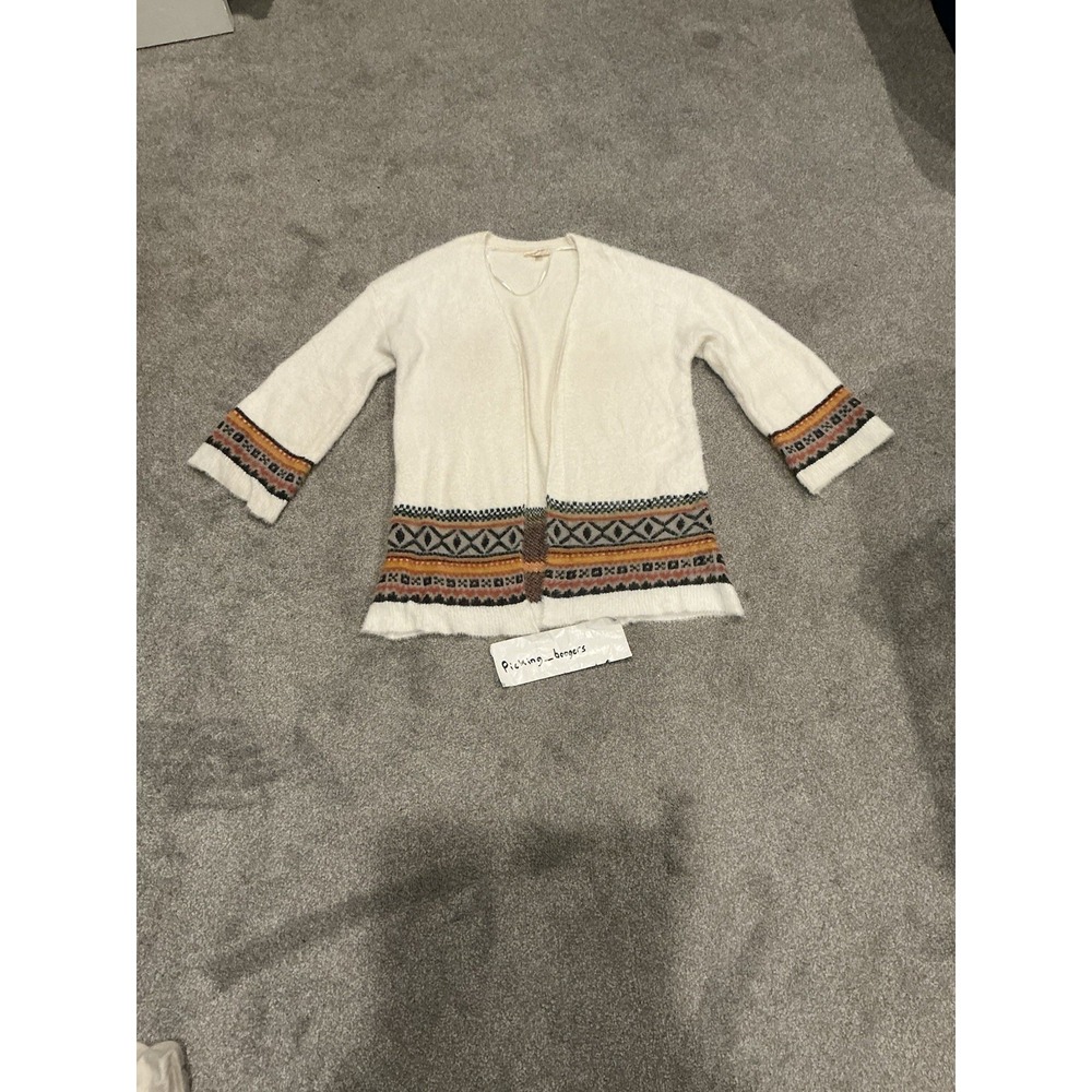 Mystree Fuzzy Aztec Pattern Cardigan Women's Size Medium